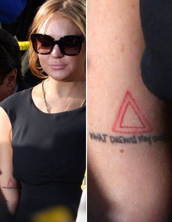 Lindsay Lohan's Triangle Tattoo: What it Means