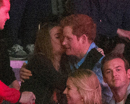 Aww! Prince Harry and Cressida Bonas Share a Sweet Kiss