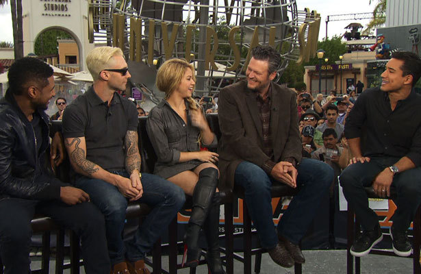‘The Voice’ Coaches Joke About Adam Levine’s Blonde Hair