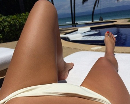 Kim K Posts Hot Bikini Selfies from Mexico
