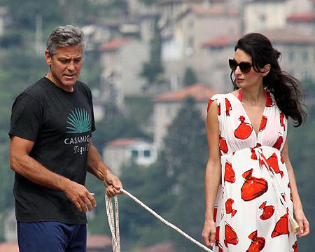 Pics! George Clooney and Amal Alamuddin's Lake Como Excursion