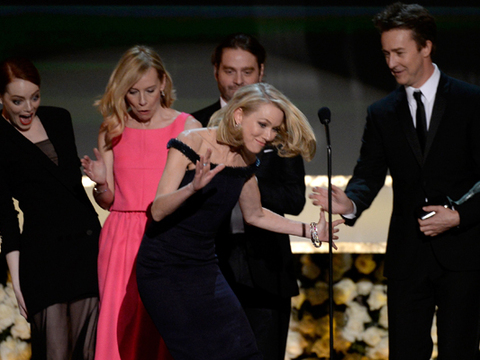 Oops! Naomi Watts Trips Onstage at the SAG Awards
