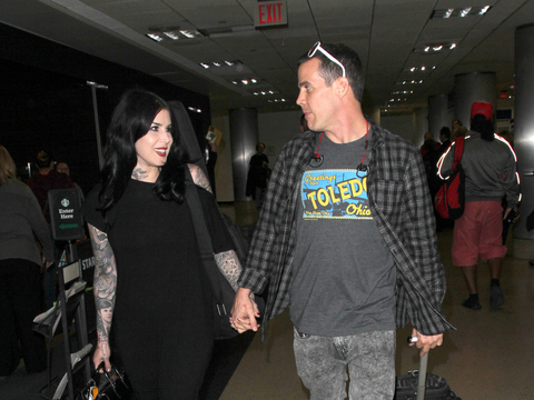 Kat Von D and Steve-O Share Some Airport PDA