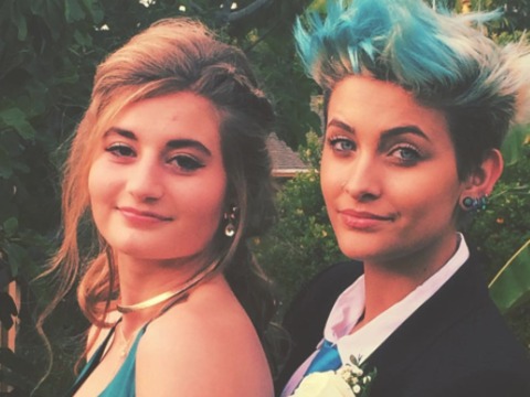 Paris Jackson Dyes Hair to Match Prom Date's Gown