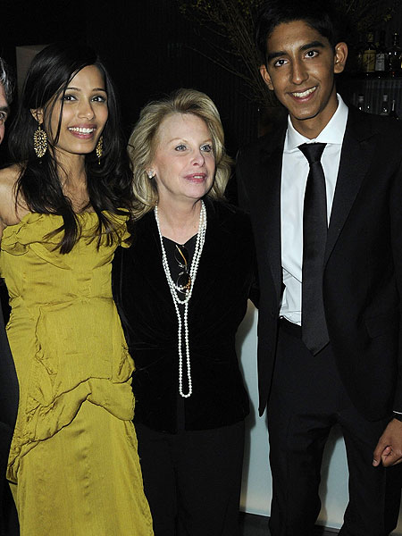 Getty Images ronni chasen, freida pinto and dev patel